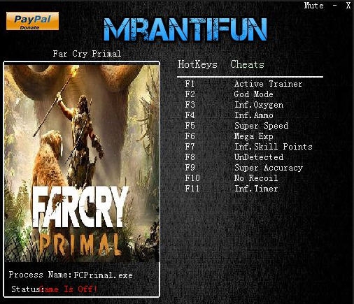 孤岛惊魂原始杀戮十项修改器 v3.9