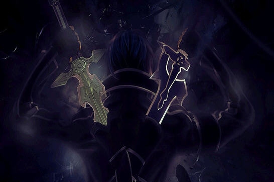 DNF刀剑神域桐人背黑白双剑登陆图界面补丁 v2.5