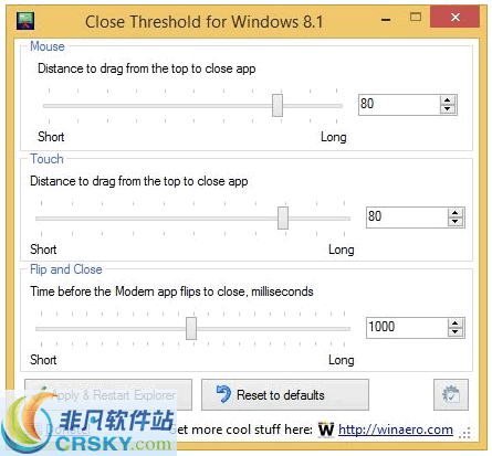 Close Threshold for Windows 8.1 v1.0.0.5