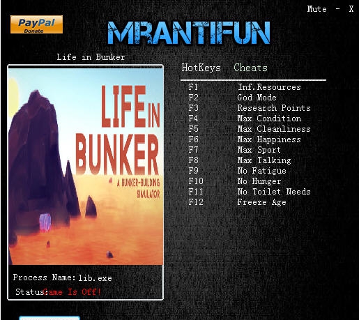地堡生活十二项修改器 v2.4