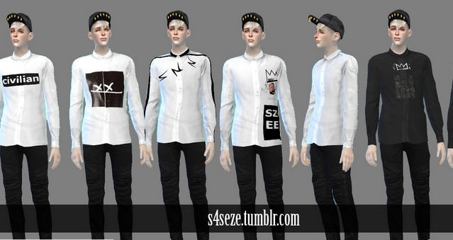 模拟人生4男性帅气衬衫MOD v2.4