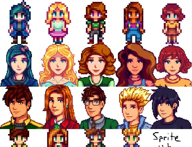 星露谷物语男女角色早期立绘包 v2.7