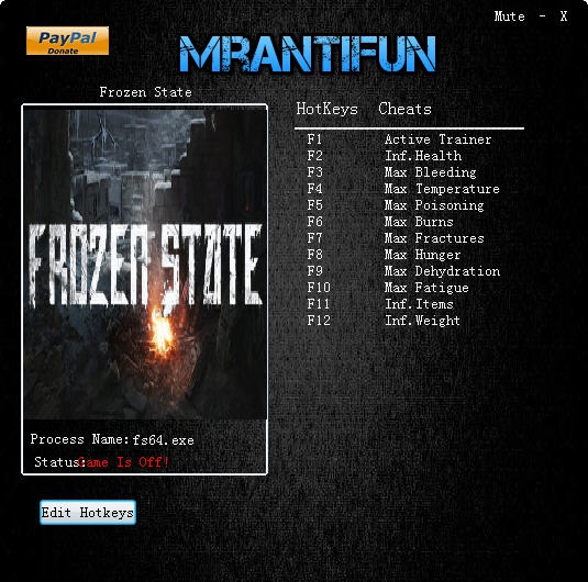 冻结状态十一项修改器 v3.6