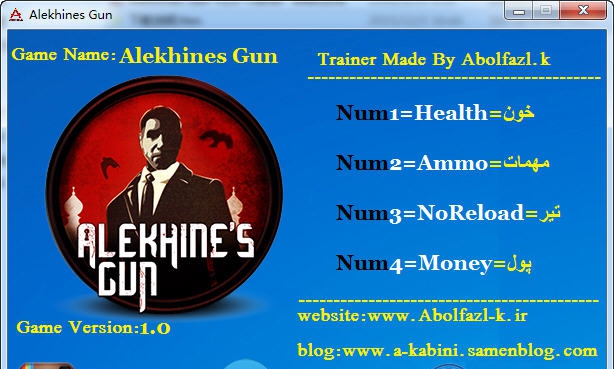 阿廖欣的枪四项修改器 v3.3