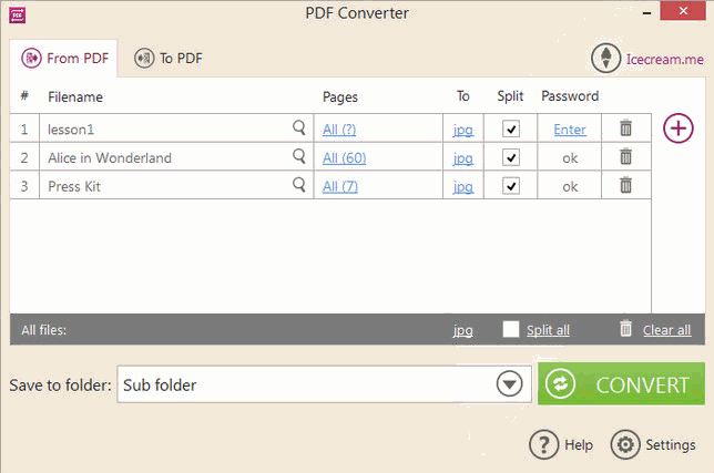 Icecream PDF Converter v2.92