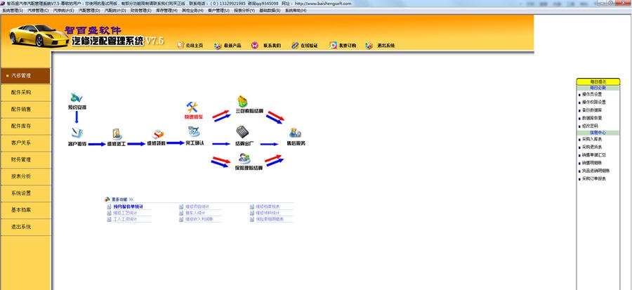 智百盛汽修汽配软件 v7.10