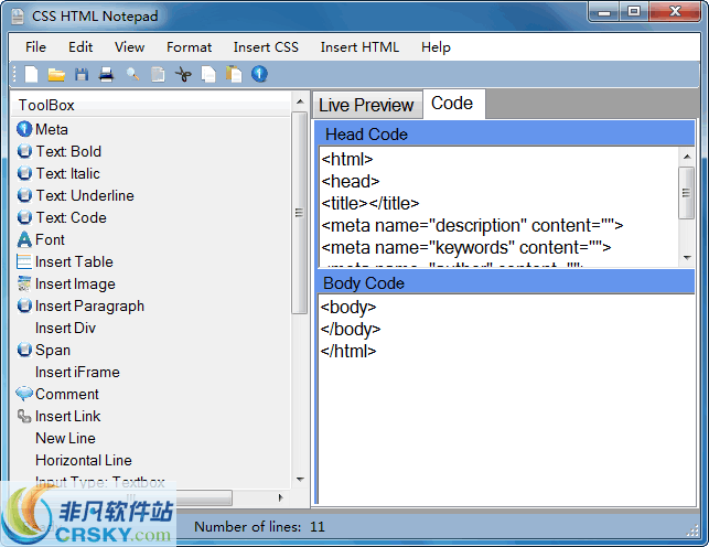CSS HTML Notepad v1.7