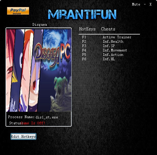 魔界战记五项修改器 MrAntiFunv1.4