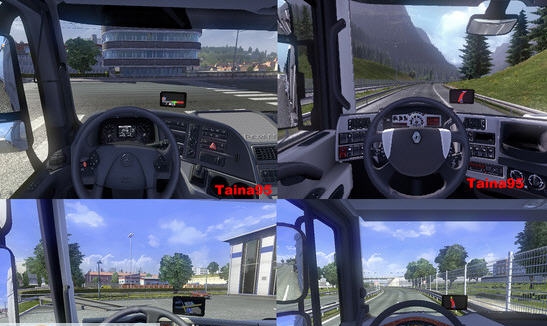 欧洲卡车模拟2内部360角度MOD v2.5