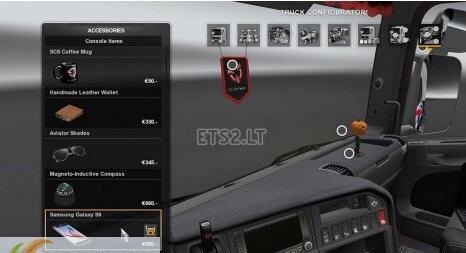 欧洲卡车模拟2三星Galaxy S6内饰MOD v2.5