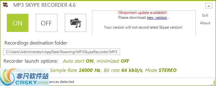 MP3 Skype Recorder v4.48