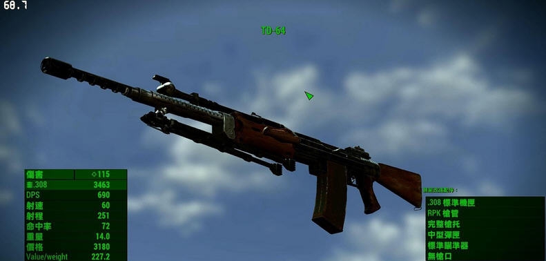 辐射4TD-64通用重型步枪和轻机枪MOD v2.6