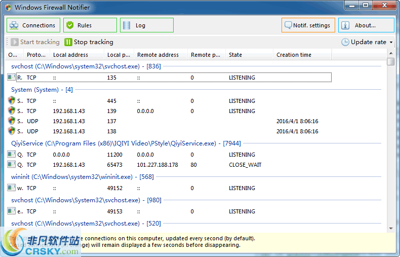 Windows Firewall Notifier v1.9.5