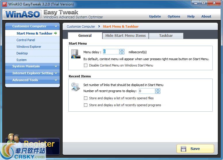 WinASO EasyTweak v3.4.6