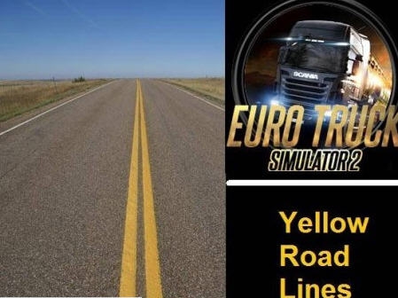 欧洲卡车模拟2黄色道路间隔线MOD v2.5