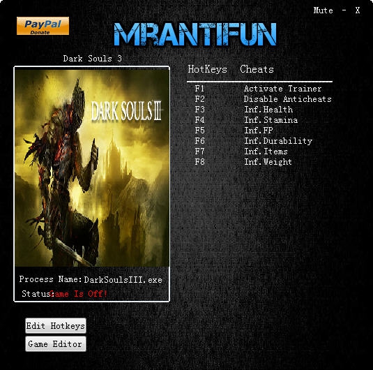 黑暗之魂3十六项修改器 v3.4