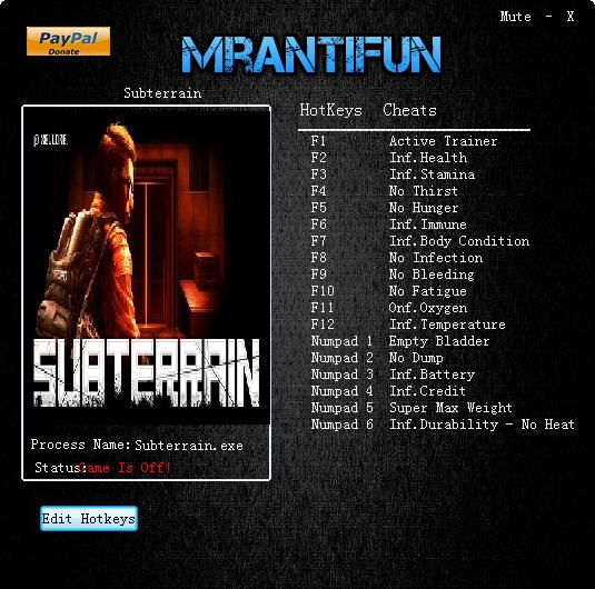 地下设施十八项修改器 v3.5