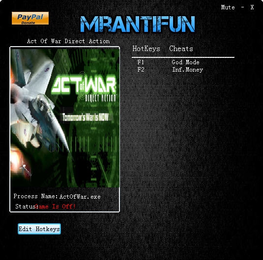 战争行为直接行动两项修改器 v2.6