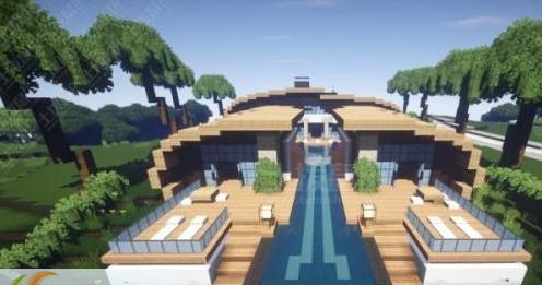 我的世界超华丽的现代海滨别墅存档 v2.7