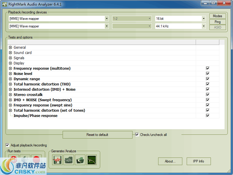 RightMark Audio Analyzer v6.4.6