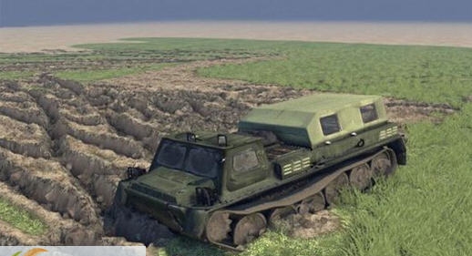 旋转轮胎GAZ-71履带车MOD v2.3
