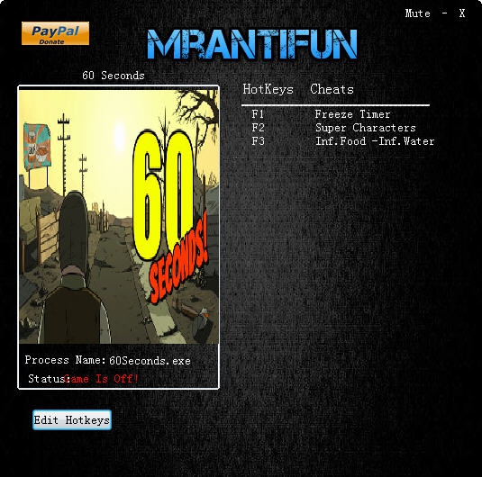 60秒三项修改器 v2.5