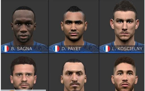 实况足球2016欧洲杯6名脸型补丁 v2.6