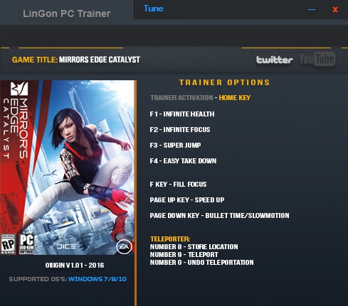 镜之边缘催化剂九项修改器 v2.8