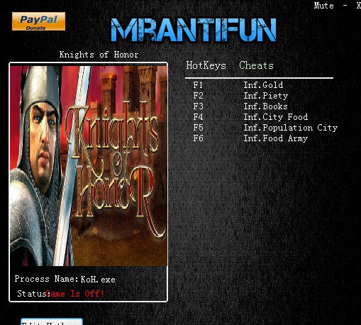 荣誉骑士六项修改器 v3.8