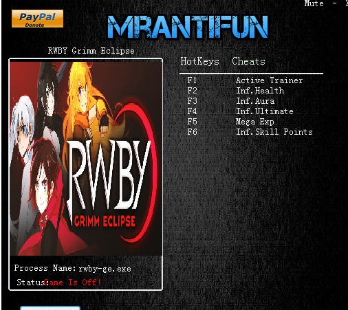 rwby戮兽之蚀五项修改器 v2.6