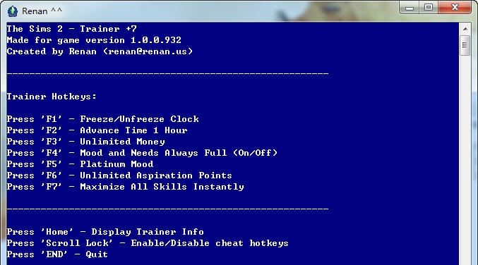 模拟人生2七项修改器 v2.8