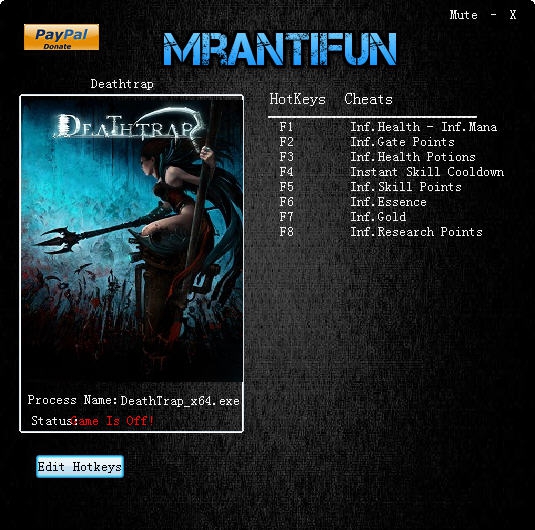 死亡陷阱九项修改器 v1.10