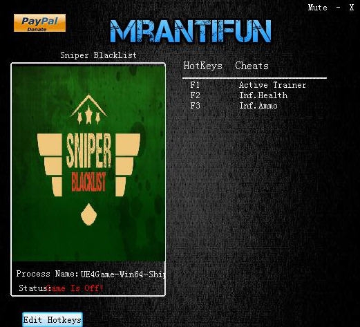 狙击手黑名单两项修改器 v3.5