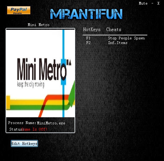 迷你地铁两项修改器 v3.5