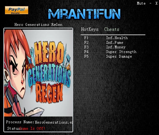 英雄世代五项修改器 v3.6