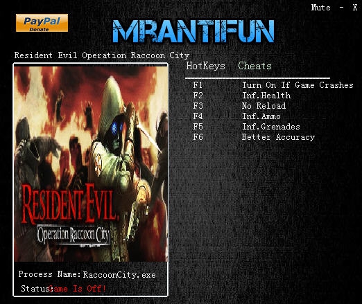 生化危机浣熊市行动五项修改器 v3.5