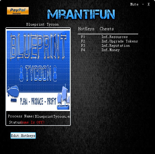 蓝图大亨四项修改器 v3.6