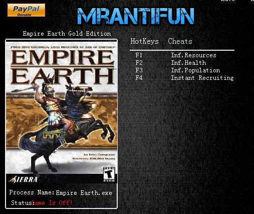 地球帝国黄金版四项修改器 v3.3