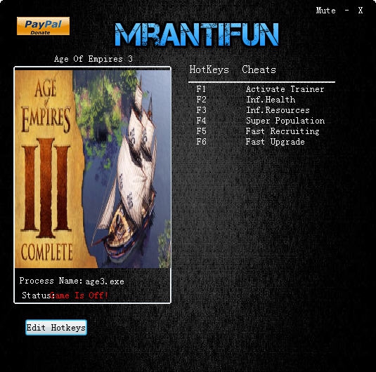 帝国时代3五项修改器 v3.5