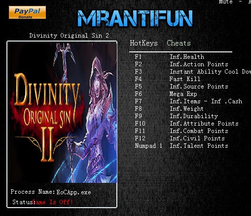 神界原罪2十四项修改器 v3.6