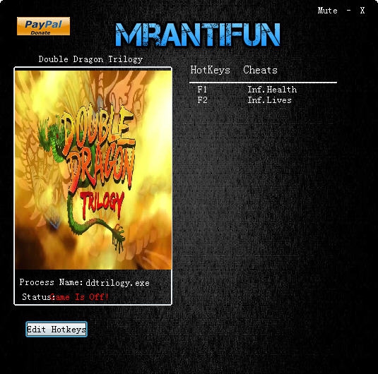 双截龙三部曲两项修改器 v3.6