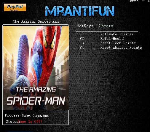 神奇蜘蛛侠三项修改器 STEAMv1.5