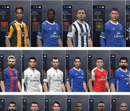 实况足球2017800个球员脸型补丁包 v2.5