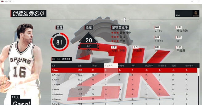 NBA2K17王朝2001年选秀名单 v2.5