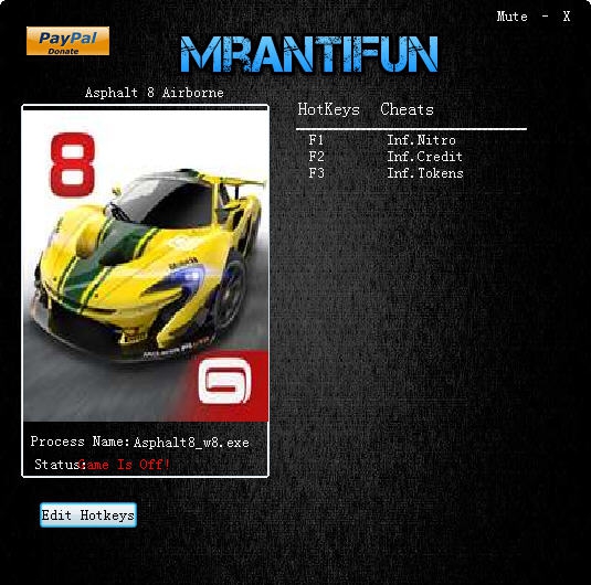 狂野飙车8极速凌云三项修改器 v3.6