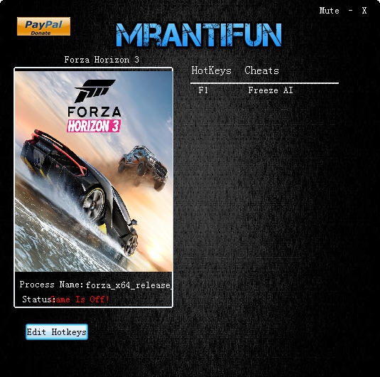 极限竞速地平线3冻结AI修改器 v1.0.119.6