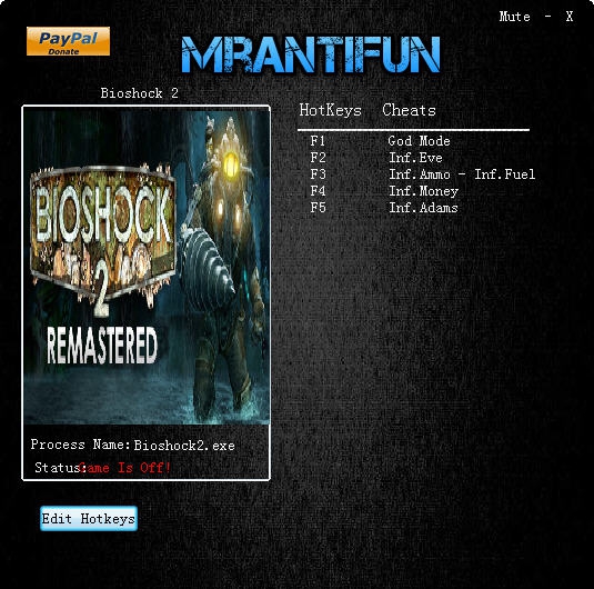 生化奇兵2重制版五项修改器 v1.0.12329