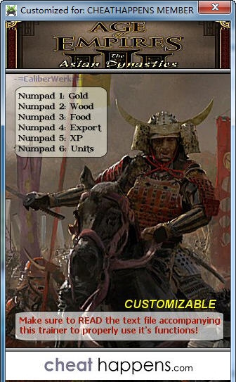 帝国时代3亚洲王朝六项修改器 v3.6