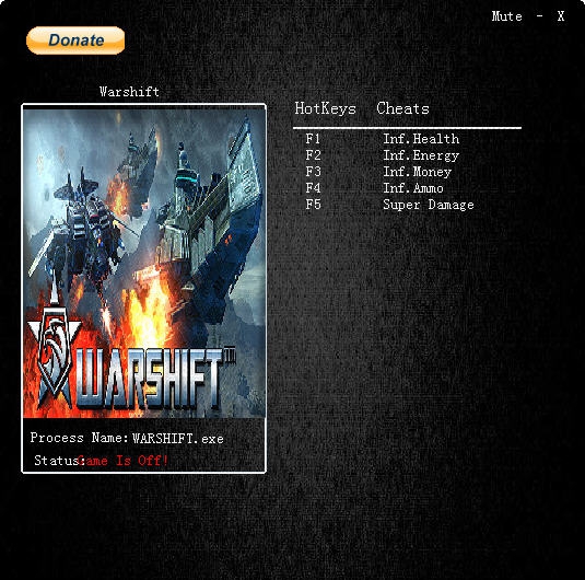 Warshift五项修改器 v3.3