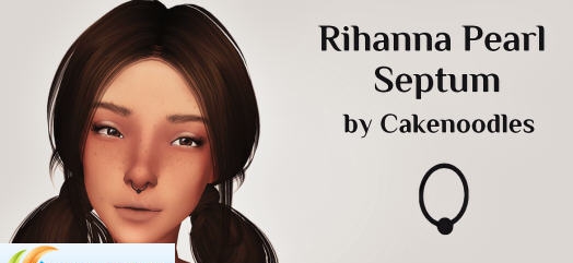 模拟人生4Rinanna典雅黑色鼻环MOD v2.3